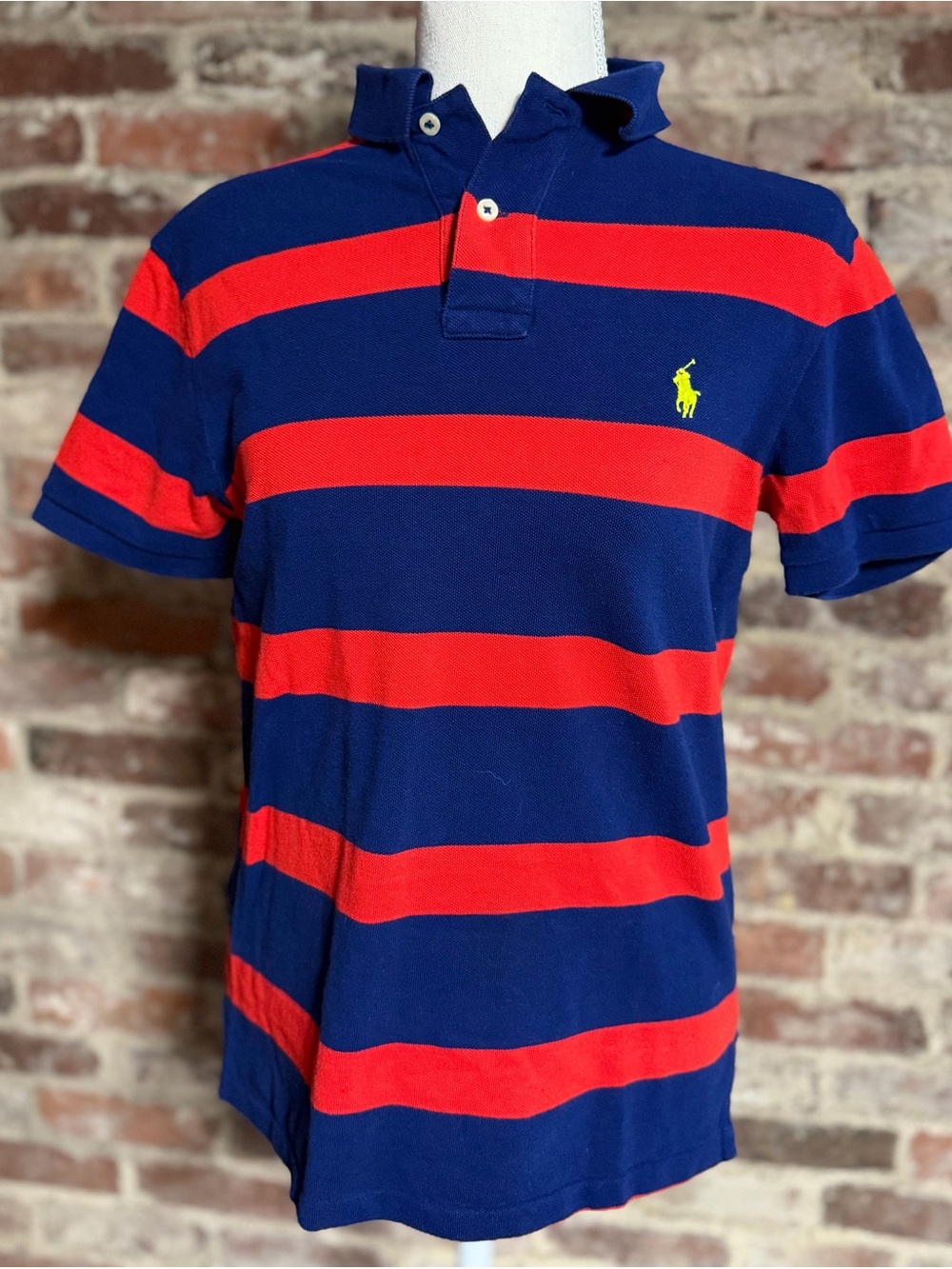 Polo by Ralph Lauren Boys Navy & Red Striped Polo